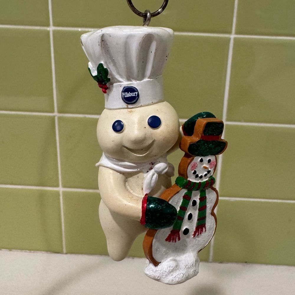 Danbury Mint The Pillsbury Doughboy Glitter Ornament Snowman Buddy - No Box